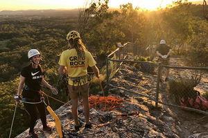Sunset Abseiling with panoramic views of Noosa\'s Hinterland and Sunshine Coast